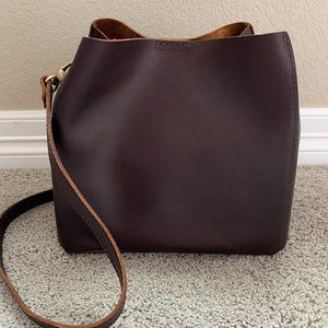 Brand new Portland Leather Goods Butterfly Bucket Bag (Grizzly)
